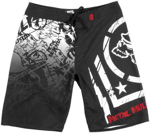 New msr metal mulisha hoist adult poly shorts, black, us-34