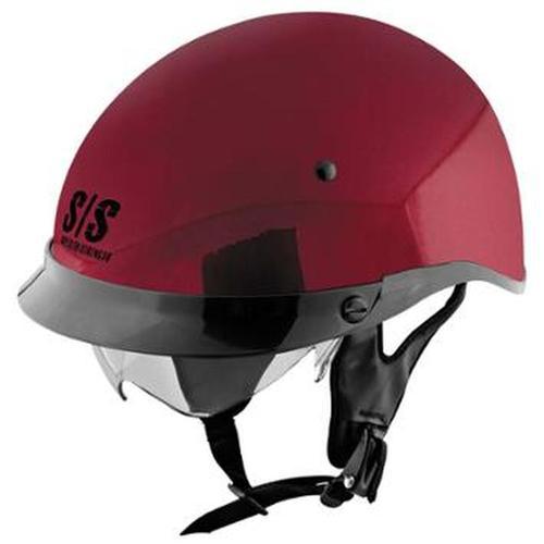 Speed & strength ss400dvd solid speed half-helmet helmet,wineberry/red,small/sm