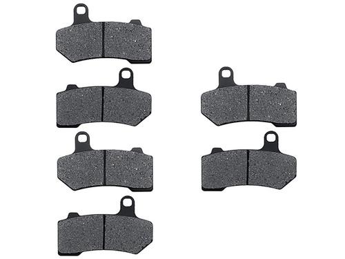 Front + rear carbon kevlar organic nao brake pads for 2005-2006 harley v-rod