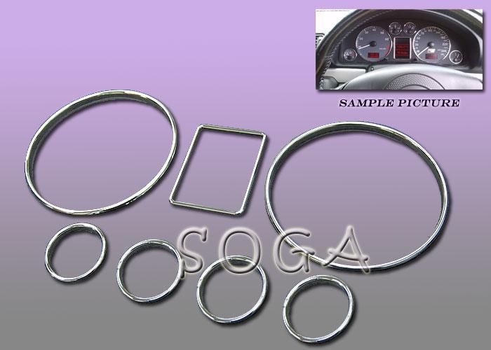 96 97 98 99 00 01 audi a4 dash cluster gauge trim rings fast ship us seller @_@