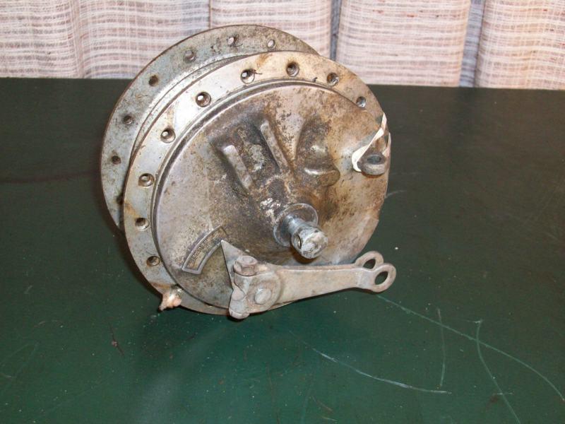 1976-79 kawasaki kd-100 / km-100 motorcycle front hub and brake assembly