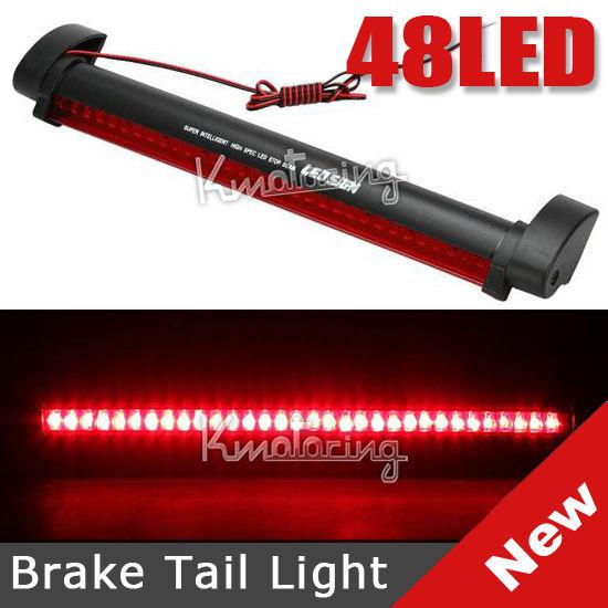 48 led red third 3rd car auto rear stop brake tail light lamp pad dc 12v *hot*