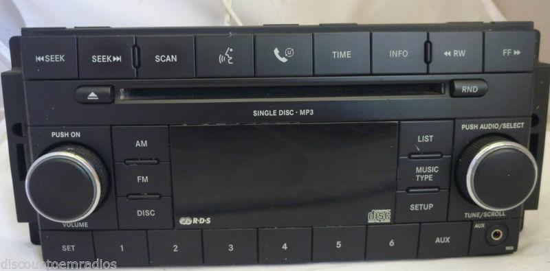 07-10 chrysler dodge jeep radio cd mp3 player res p05064058aj*