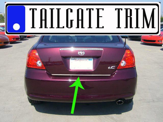 Chrome tailgate trunk molding trim - scion