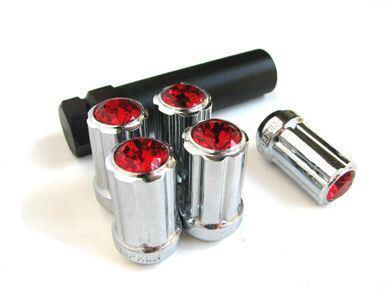 Lug nuts gem diamond red spline nissan infiniti subaru