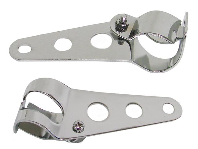 Chrome headlight mount brackets fork ears for suzuki gs gsx-r katana dr drz gsf 