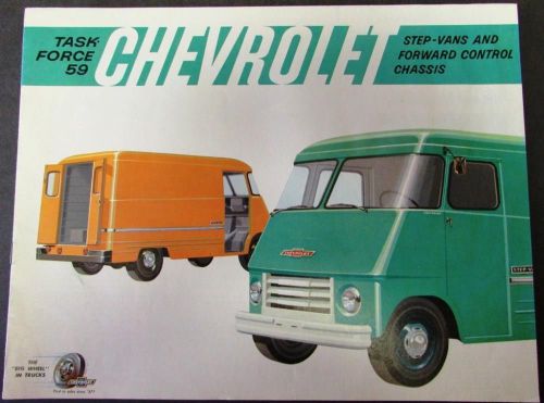 Original 1959 chevrolet truck dealer sales brochure step-van forward control