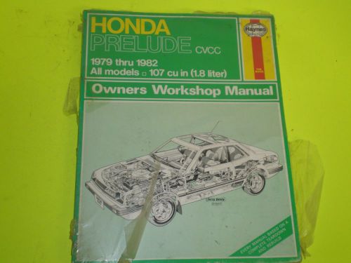 Haynes #601 honda prelude cvcc 1979-1982 all models  repair manual new old stock