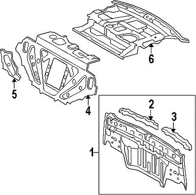 Lexus 5830753051 genuine oem factory original rear body panel