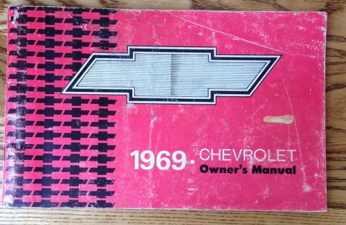 1969 chevrolet owner&#039;s manual operation &amp; maintenance instructions printed 1968