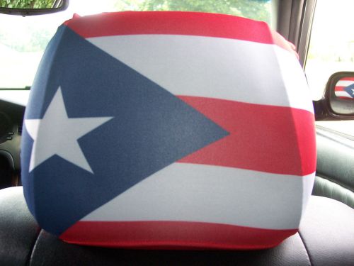 Puerto rico car/auto headrest flags/ covers------- 2 pieces