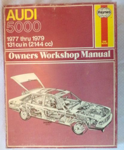 Haynes u.s. automotive repair manual # 15025 (428) 1977-83 audi 5000