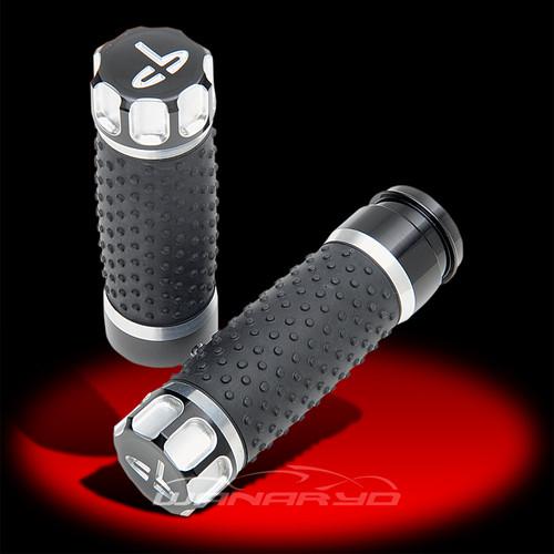 Classic cbd custom grips, black for 08-newer touring harley models