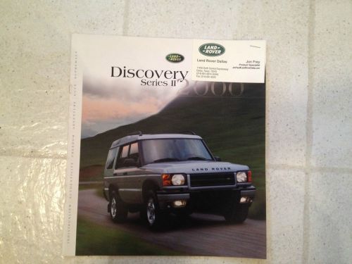 2000 land rover discovery ii sales brochure literature dealer advertisement