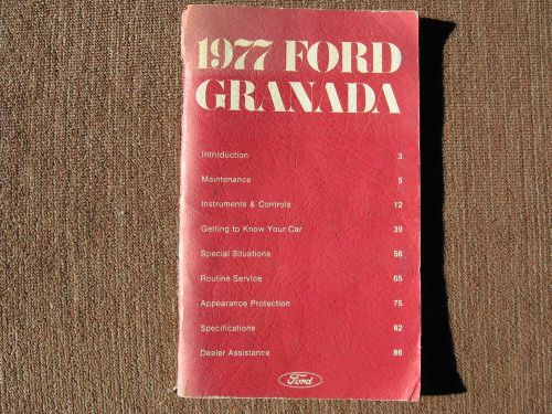 1977 ford granada owners manual