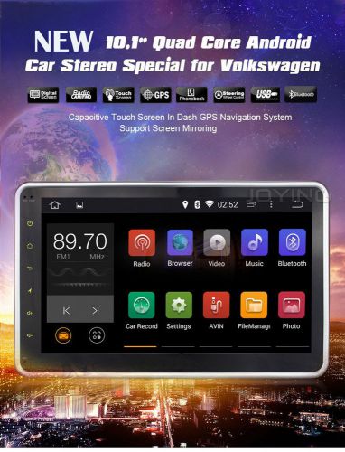 Quad-core 10.1&#034; 1024*600 android 4.4 wifi car radio gps for vw jetta golf passat