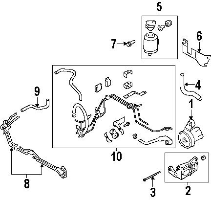 Infiniti 49110eh00a genuine oem p/s pump