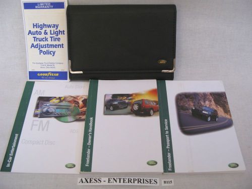 02 2002  land rover freelander s se hse owners operators manuals books set b115