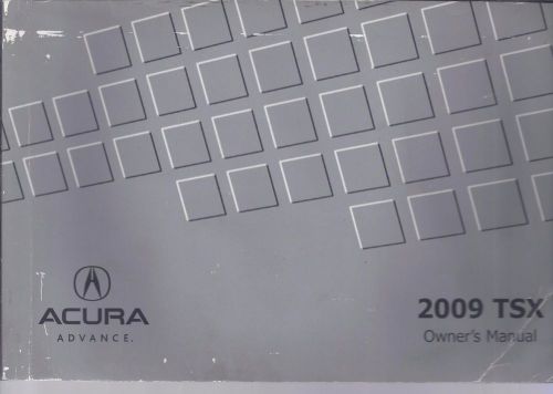 2009 acura tsx owners manual w/case