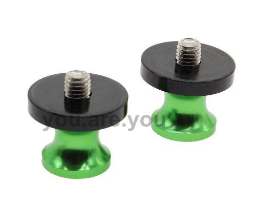 Green swingarm spools sliders yamaha r1 r6 aprilia rsv 1000 triumph 675 triple