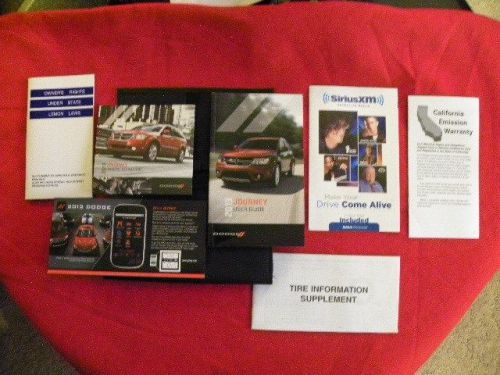 2013 dodge journey fwd/awd user guide &amp; user cd/dvd  w/factory case