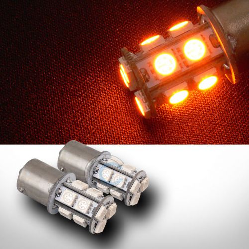 2x yellow 1156/ba15s 13 count smd led light bulb front turn signal 93 1003 1073