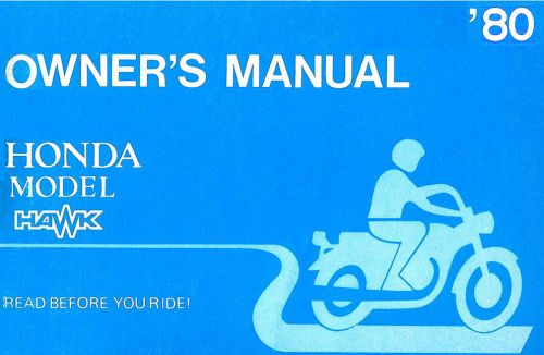 1980 honda hawk cb400t motorcycle owners manual -cb 400 t-honda-cb400t