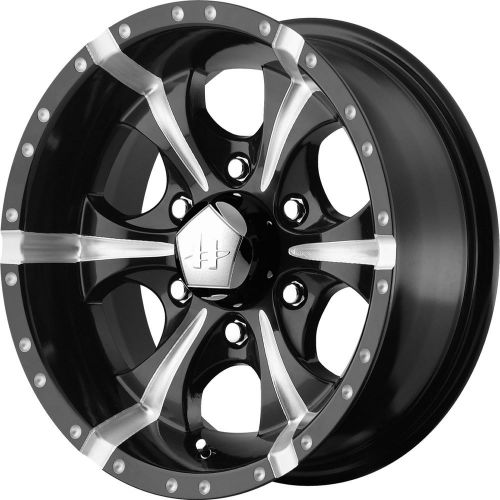 17x9 black milled helo he791 6x5.5 -12 wheels discoverer stt pro tires