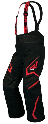 Fxr helix youth snowmobile pants black/red 10