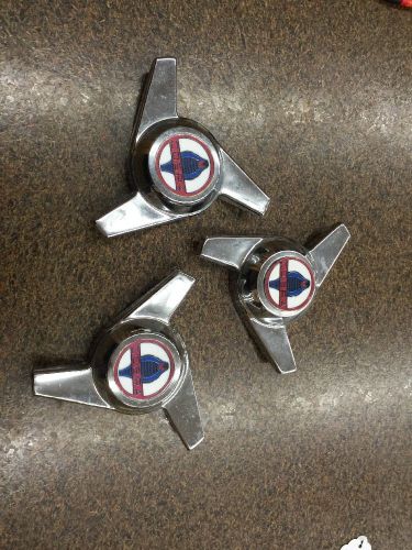 Lot of 3 vintage cobra hub cover 3 wing spinner made in usa off road use