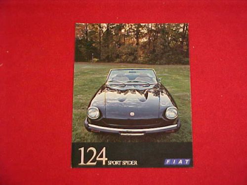 1976 original fiat 124 sport spider brochure specification equipment sheet 76