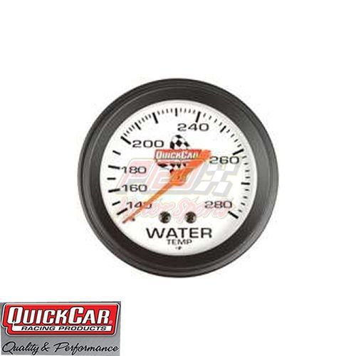 Quickcar  100-280  water temp guage (2 5/8 white face) imca drag 611-6005