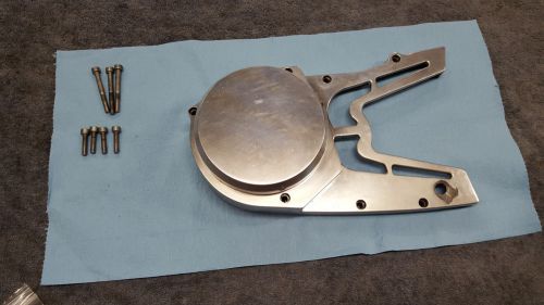 Banshee polished billet stator cover with stainless mounting bolts