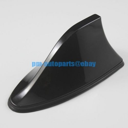 Pm black roof top mount fm base shark fin antenna new w/ reception amplify chip
