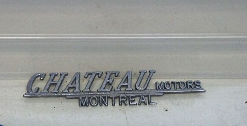 Vintage chateau motors car auto dealer garage emblem part sign montreal quebec
