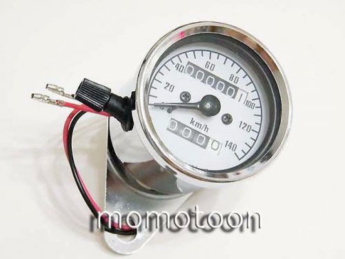 Motorcycle vintage custom bubble chopper speedometer odometer light signal gauge