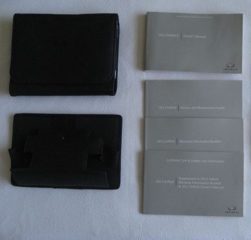 2012 infiniti g g25 g37 sedan owner&#039;s owners manual set w/cases &amp; nav (n)