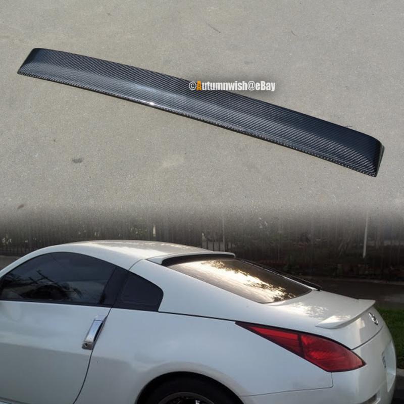 03 04 05 06 07 08 nissan 350z z33 real carbon fiber rear roof wing spoiler