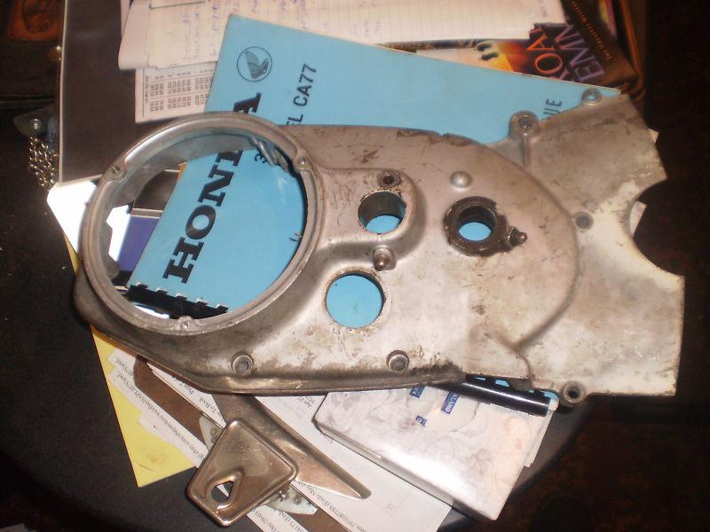 Honda 305 dream ca 77 ca78 right crankcase engine side cover, kick start lever *