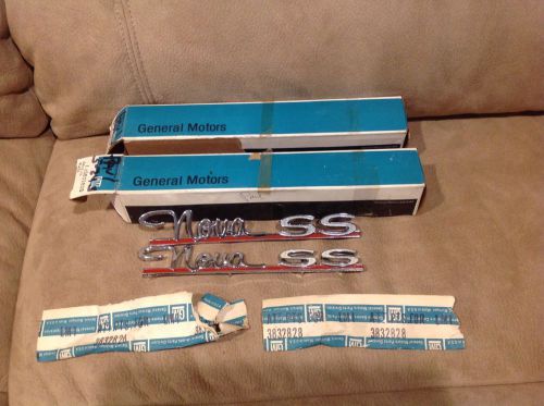 1963-65 chevy nova ss nos quarter emblems chevy ii 3832828 super sport 1964 1965