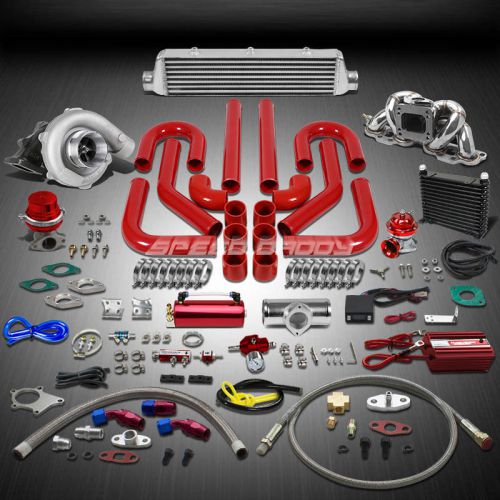 T04 .63ar 400hp+16pc turbo charger+ram horn manifold+intercooler kit for sr20de