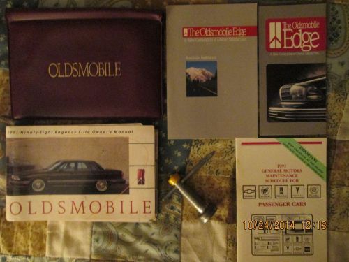 1991 oldsmobile 98 elite lock set up tool for hubcaps &amp; owners manual + more!