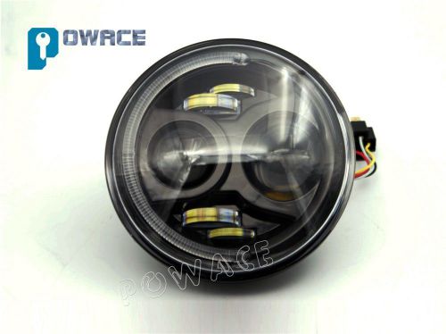 New 7&#034; 90w 75w led headlight with angel eyes halo for harley davidson motorcycle