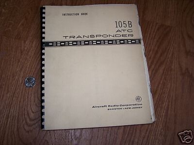 Arc 105b atc transponder instuction book aircraft