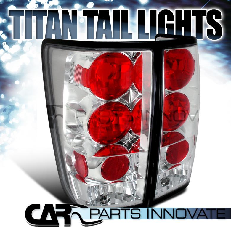 Nissan 04-12 titan tail lights rear brake lamp altezza chrome