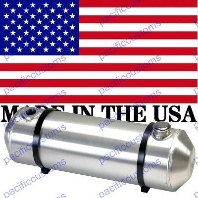 10x39 inch gas tank end fill spun aluminum with fuel sender flange 13 gallon