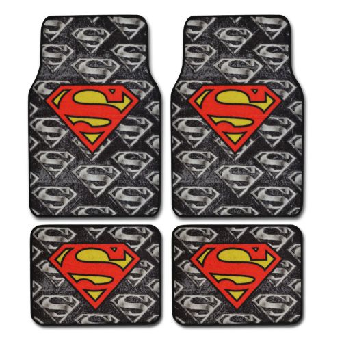 Dc comics superman floor mats for car suv truck 4 piece floor mats new design