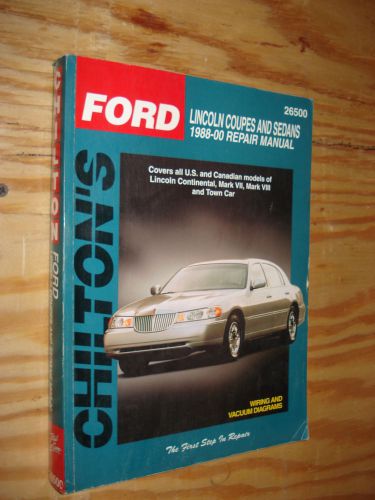 1988-2000 lincoln continental shop manual service town car mark series repair