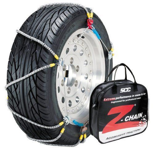 Pair of  z-chains snow chains for 215/55r17, 215/65r16, light trucks + vehicles