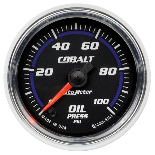 Auto meter 6153 cobalt; electric oil pressure gauge